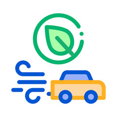 electro car speed icon vector. electro car speed sign. color symbol illustration