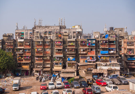 Residential building in the slums of Mumbai.