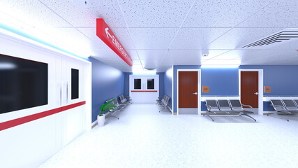 Obraz premium 病院の廊下