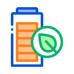 electro car battery icon vector. electro car battery sign. color symbol illustration