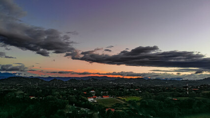sunset in the mountains