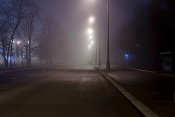 oggy night road, long exposure