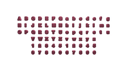 written on a white background by individual letters with a shaped font 3D illustrated on the wall with bottom shadows