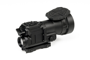 Optical sight for weapons on a white background