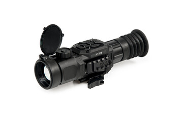 Optical sight for weapons on a white background