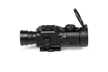Optical sight for weapons on a white background
