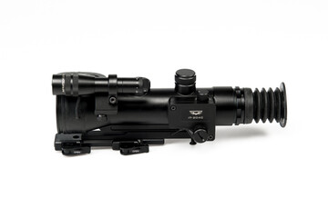 Optical sight for weapons on a white background