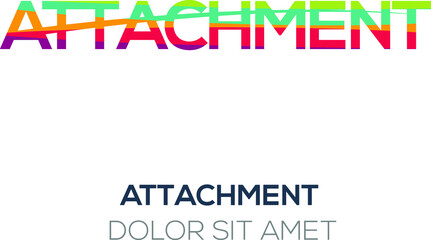 Creative colorful logo ,(attachment),Vector illustration.	