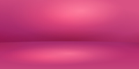 Empty studio background with soft lighting in pink colors