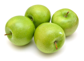 green apples isolated on white