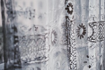 White French Lace Curtain