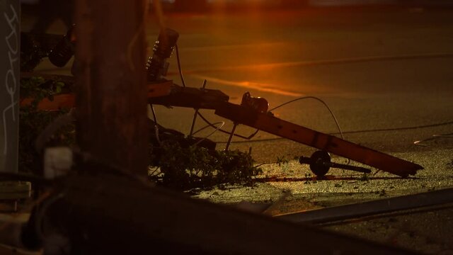 downed power lines in street