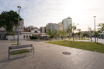 Naklejka premium Empty Square in Rio de Janeiro Downtown