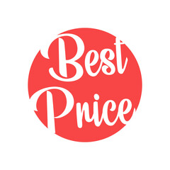 Best price label design on white background for business element design
