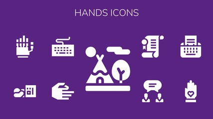 hands icon set
