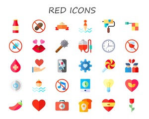 red icon set