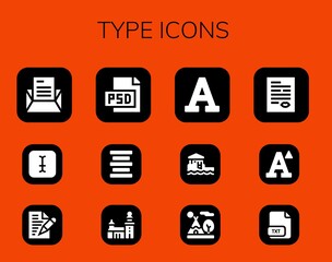 Modern Simple Set of type Vector filled Icons