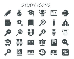 study icon set