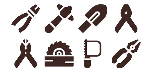 hammer icon set