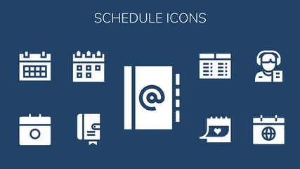 schedule icon set