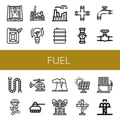 fuel icon set