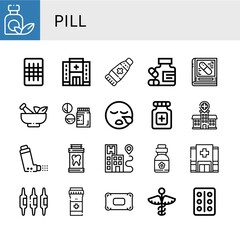 pill icon set