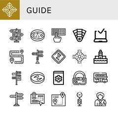 Set of guide icons