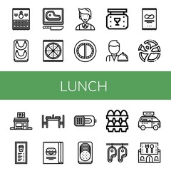 Set of lunch icons