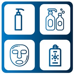 moisturizer icon set