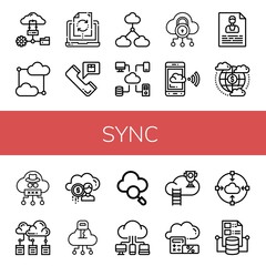 Fototapeta premium Set of sync icons