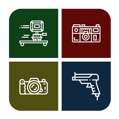 shoot simple icons set