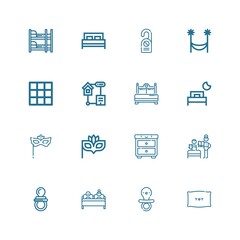 Editable 16 sleep icons for web and mobile