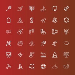 Editable 36 space icons for web and mobile
