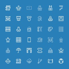 Editable 36 fabric icons for web and mobile