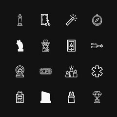 Editable 16 star icons for web and mobile