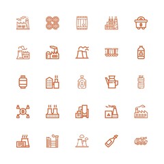 Editable 25 refinery icons for web and mobile