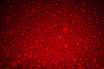 Abstract Free Speech Red Colored Background from Volcanic Backgrounds Series. Oil stains on the water. Water bubbles. Color therapy, meditation, relaxation foto.