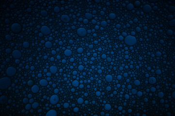 Sapphire Blue abstract  background from Volcanic Backgrounds Series. Oil stains on the water. Water bubbles. Color therapy, meditation, relaxation foto.