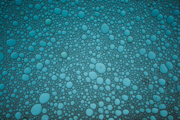  Scooter Blue  Color abstract  background from Volcanic Backgrounds Series. Oil stains on the water. Water bubbles. Color therapy, meditation, relaxation foto.