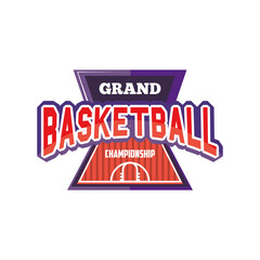 field of basketball detailed style icon vector design