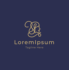 Woman Luxury logo design template