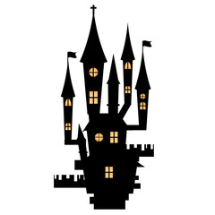 ハロウィン　城　教会　アイコン