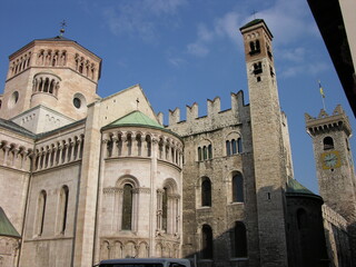 Fototapeta na wymiar Trento, Italy, Cathedral, East End with Tower
