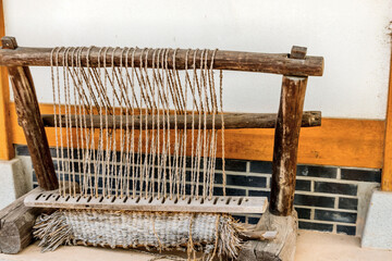 Old fashioned hand loom