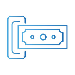 bill in atm hole gradient style