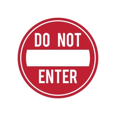 Do not enter sign