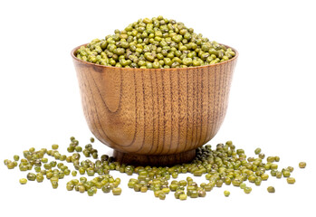 Mung beans isolated on white background