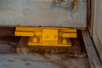 Closeup of steel girder