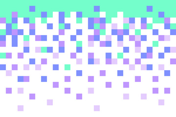 Abstract pixel pattern background. Blue purple and white pixel background. Vector illustration.