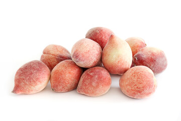 peach on white background